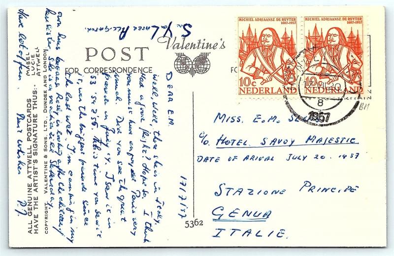 Postcard A/S Mabel Attwell Each New Morning Send Me a Loving Thought A2