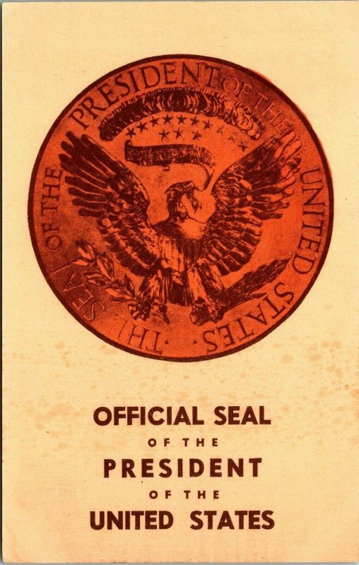 Washington DC Official Seal Of The President Of The United States Postcard