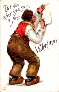 Brundage Valentine's Day PC Dit You Ever See Such a Fine Valentine Dutch Man