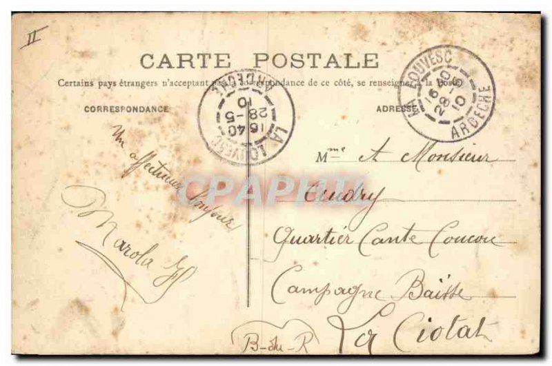 Old Postcard Louvesc La Route d'Annonay