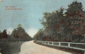 The S Curve Lowell Auto Race Course, Massachusetts 1909 Vintage Postcard