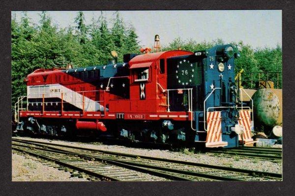 WA Rayonier Railroad Train 76 Crane Creek Camp WASHINGTON Postcard RR PC