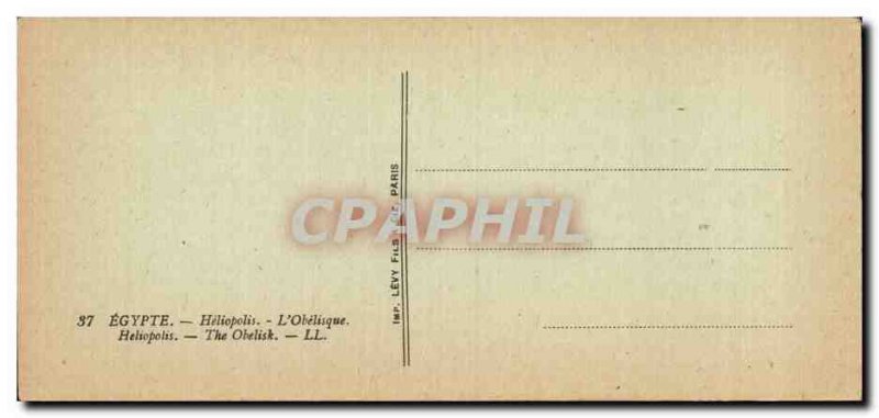 Old Postcard Egypt Egypt Heliopolis The obelisk