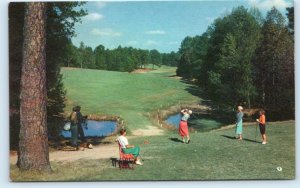 PINEHURST, NC North Carolina ~ LADIES Playing GOLF on #1 Course c1940s Postcard