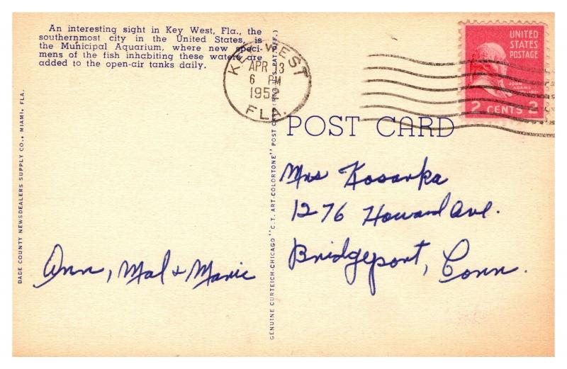 Municipal Aquarium Key West, Florida DK-11