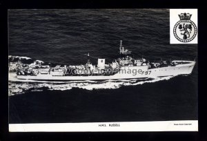 na7233 - Royal Navy Warship - HMS Russell, F97 - postcard