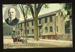 Portland, Maine/ME Postcard, Birthplace Of Thomas B. Reed