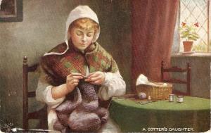 \Country Life, A Cotter's Daughter\ Tuck Oilette PC # 9374