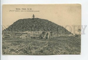 460979 RUSSIA Ural burning of iron ore in the Akhtensky mine Vintage postcard