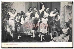 Old Postcard La Tarantella Folk