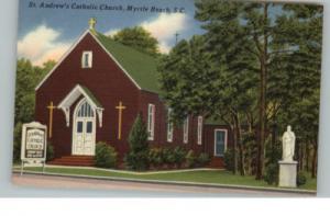 Myrtle Beach SC Church Postcard