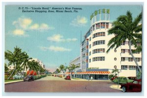 Miami Beach FL, Lincoln Road America's Shopping Area Albion Building Postcard 