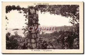 Menton - Vue Generale - Old Postcard