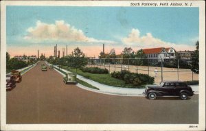 Perth Amboy New Jersey NJ South Parkway Classic Cars Vintage Postcard