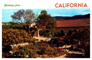 Postcard GARDEN SCENE Luxuriant Garden California CA AU7326