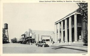 Postcard Oldest Railroad Office Building In America Woodville MS Wilkinson Count