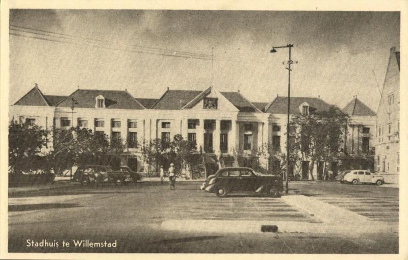 curacao WILLEMSTAD Town Hall 1950s Postcard