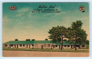 NICHOLASVILLE, KY Kentucky ~ MULLIKIN MOTEL c1950s Roadside Linen  Postcard