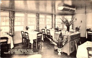 Norfolk, CT Connecticut  BLACKBERRY RIVER FARM DINING ROOM/RESTAURANT  Postcard