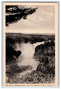 Fort William Ontario Canada Postcard Gorge Kakabeka Falls c1930's Unposted