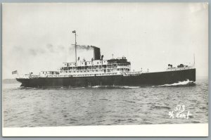 STEAMSHIP KENT VINTAGE REAL PHOTO POSTCARD RPPC