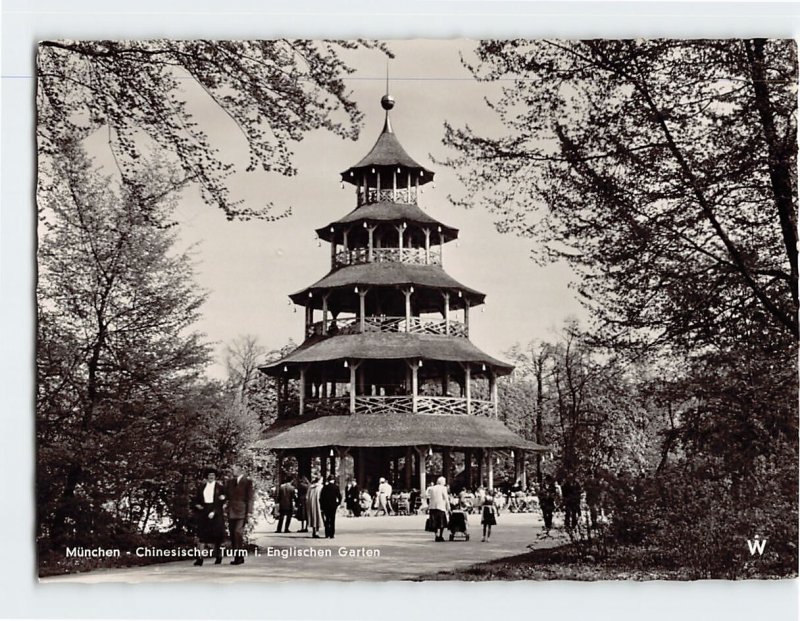 Postcard Chinesischer Turm i. Englischen Garten, Munich, Germany