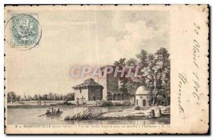 Old Postcard Ermenonville (XVIII century) English View from the garden with a...