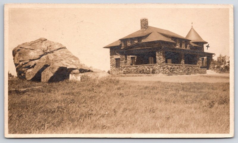 1910 Old Stone Home Southport Connecticut RPPC Real Photo Vintage Postcard
