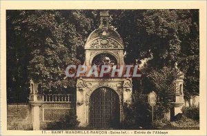 Old Postcard Saint Wandrille Rancon Entree Abbey