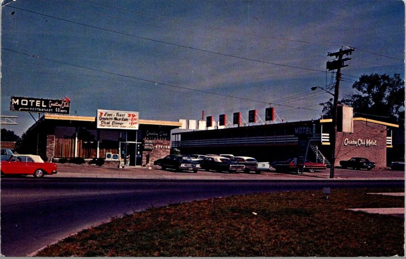 VINTAGE POSTCARD COUNTRY CLUB MOTEL ROUTE #5 ALBANY NEW YORK 1960s