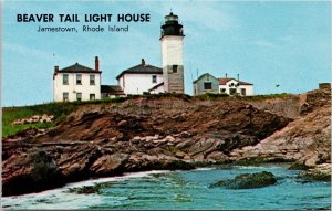 Beaver Tail Light House Jamestown Rhode Island RI Lighthouse Unused Postcard H44