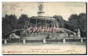 Old Postcard Aix en Provence Monumental Fountain