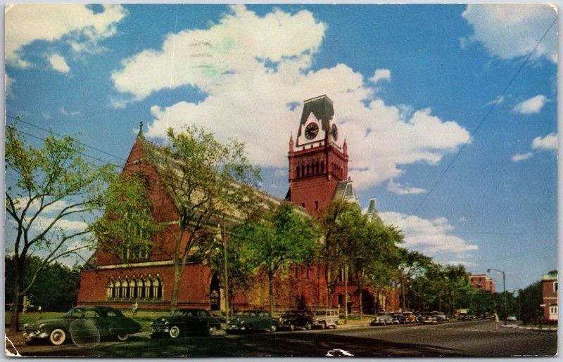 Memorial Hall Harvard University Cambridge Massachusetts Road Posted Postcard