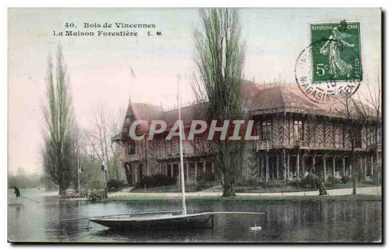 Old Postcard Bois de Vincennes The forestry house