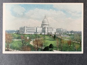 West Front U.S. Capitol Washington DC Litho Postcard H1258084606