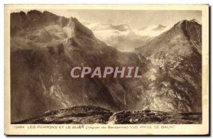 Old Postcard The Buan Perrons And The Vue Prize De Balme