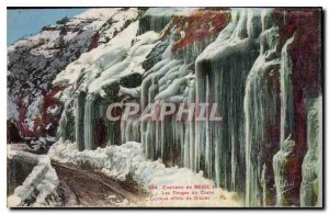 Old Postcard surroundings Beuil A M Gorges Cians Curious Ice effects