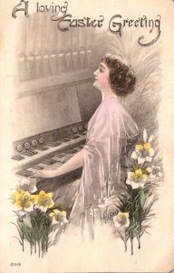 Beautiful Lady Playing Piano