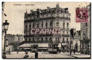 Limoges - Central Hotel - Old Postcard