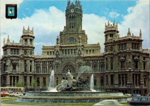 The Cibeles and Telecommunications Palace Madrid Postcard PC387