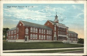 Durham North Carolina NC High School Vintage Postcard