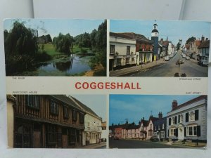 Vintage Postcard Multiview Coggeshall The River Stoneham St East St Posted 1976