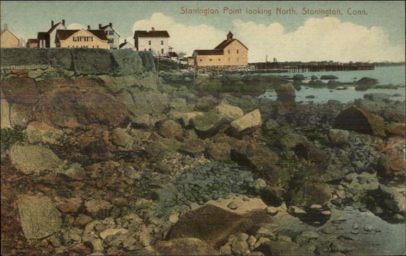 Stonington CT Homes on Point c1910 Postcard