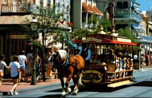 Florida Walt Disney World Horse Drawn Trolley On Main Street U S A