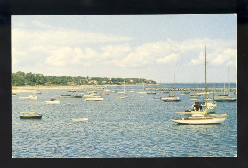 Martha's Vineyard, Massachusetts/Mass/MA Postcard, Boats In Harbor, Cape...