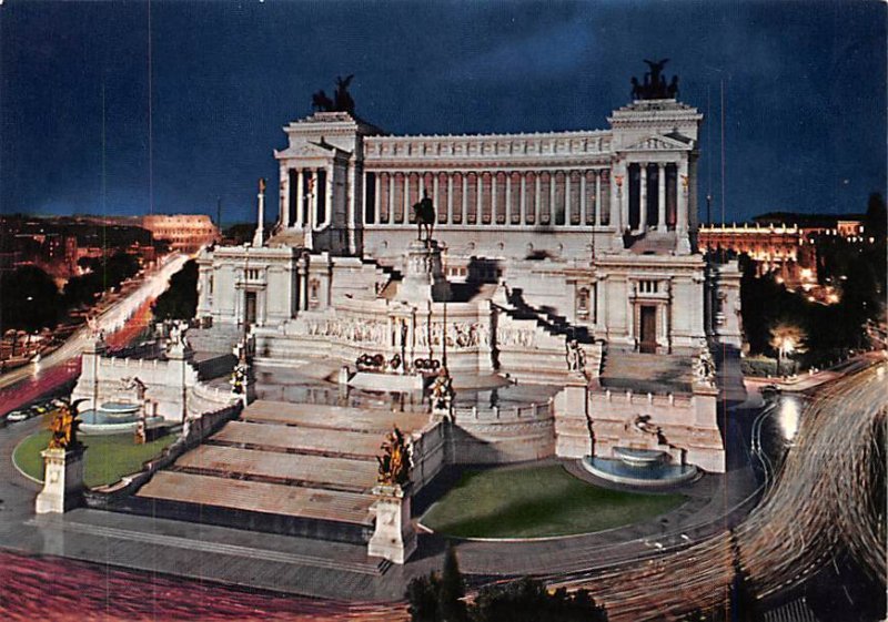 Monument to Victor Emmanuel II by Night Roma Italy Unused 