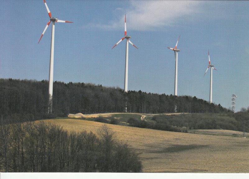 Slovakia wind farm at Cerova postcard