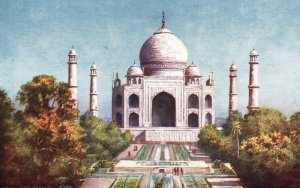 VINTAGE POSTCARD TAJ MAHAL AGRA INDIA ON RAPHAEL TUCK OILETTE CARD SCARCE