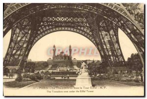 Postcard Old Paris Trocadero seen on the Eiffel Tower