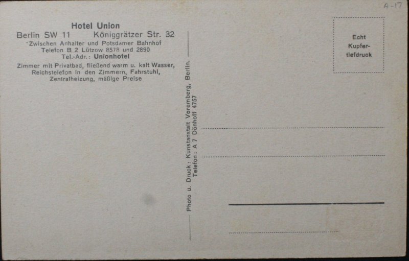 Krebs Hotel Union Berlin